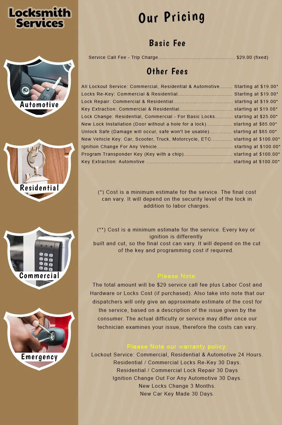 Elite Locksmith Services South Pasadena, CA 626-264-9915